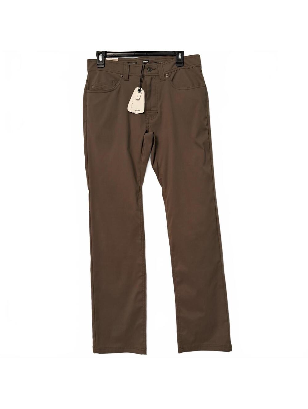 Prana Brion Pants Men's 30x32 Mud NWT Everyday Essential Stretch Hiking Outdoors